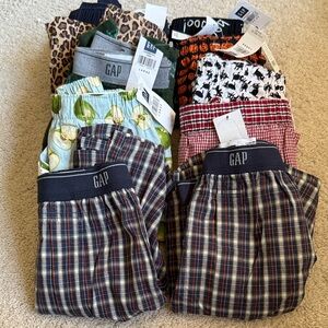 NWT 10 GAP Men's Boxer Shorts Collection - Plaid, Animal Print, and More